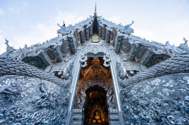 CHIANG MAI, THAILAND - 22 Mart 2022 Sri Suphan Tapınağındaki Gümüş Kilise, Chiang Mai Eyaleti.