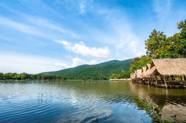 Morning view of Huay Tueng Thao Lake, Chiang Mai Province.