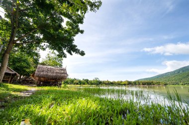 Morning view of Huay Tueng Thao Lake, Chiang Mai Province.