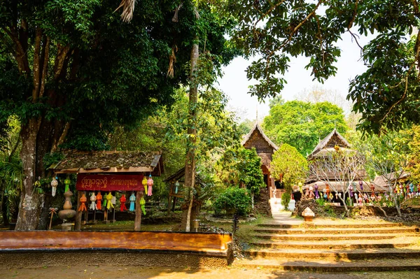 Chiang Mai Thailand March 2022 Entrance Wat Luang Khun Win — Stockfoto