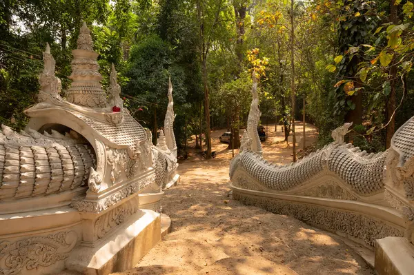 Thai Style Buddism Stair Wat Luang Khun Win Chiangmai Province — Photo