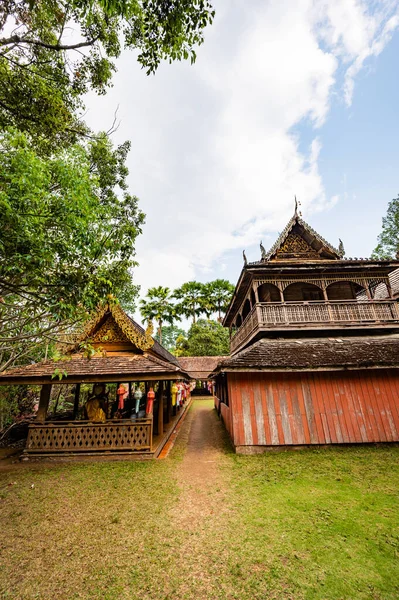 Lanna Style Building Wat Luang Khun Win Chiangmai Province — Stok fotoğraf