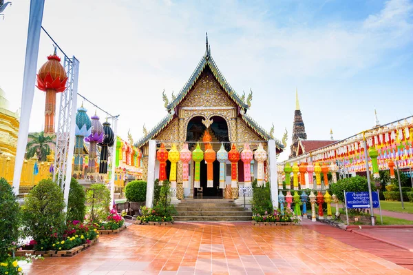 Old Church Phra Hariphunchai Temple Yee Peng Festival Lamphun Province — Fotografia de Stock