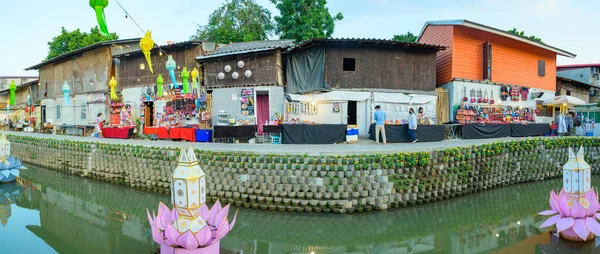Chiang Mai Thailand November 2022 Panorama Klong Mae Kha Floating — Fotografie, imagine de stoc