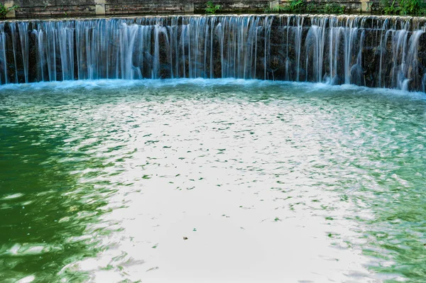 Overflow Weir Waste Water Treatment Area Chiang Mai Moat Thailand — Stockfoto