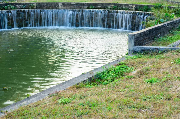 Overflow Weir Waste Water Treatment Area Chiang Mai Moat Thailand — 스톡 사진
