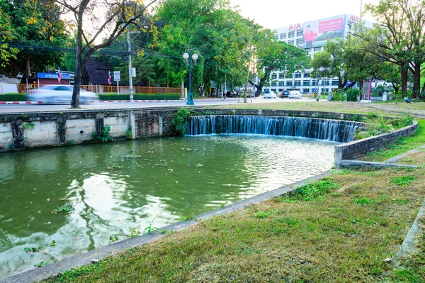Chiang Mai Thailand Januar 2023 Überlaufwehr Zur Abwasserbehandlung Bereich Des — Stockfoto