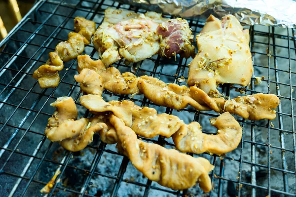Thai Style Meat Grilling Country Thailand — Stockfoto