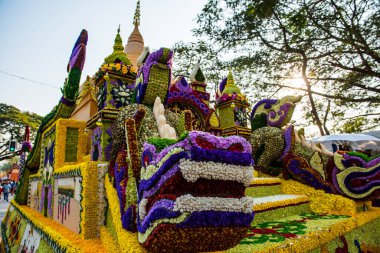 CHIANG MAI, THAILAND - 4 Şubat 2018: 42. Chiang Mai Çiçek Festivali, Tayland.