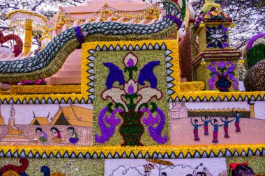 CHIANG MAI, THAILAND - 4 Şubat 2018: 42. Chiang Mai Çiçek Festivali, Tayland.