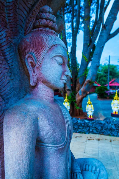 Estátua Buda Feita Rocha Tailândia — Fotografia de Stock