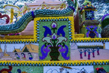 CHIANG MAI, THAILAND - 4 Şubat 2018: 42. Chiang Mai Çiçek Festivali, Tayland.