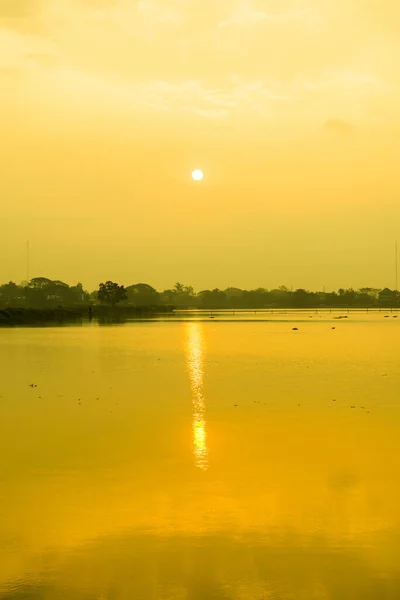 Sunrise Kwan Phayao Lake Thailand — Stock Photo, Image