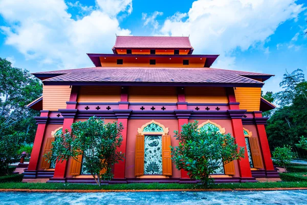 Όμορφο Κτίριο Στην Πόλη Wiangkalong Πολιτισμού Ταϊλάνδη — Φωτογραφία Αρχείου