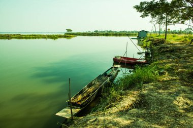 Kwan Phayao Gölü manzarası, Tayland.