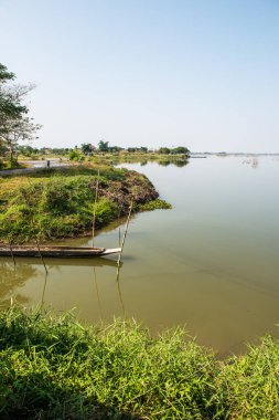 Kwan Phayao Gölü manzarası, Tayland.
