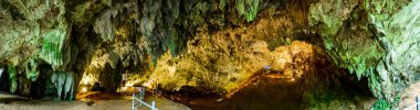 Panorama view of Thamluang cave in Thamluang Khunnam Nangnon National Park, Chiang Rai province.