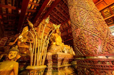 CHIANG MAI, THAILAND - March 21, 2021 : Ancient Buddha Statue of Wat Hang Dong in Chiang Mai City, Thailand.