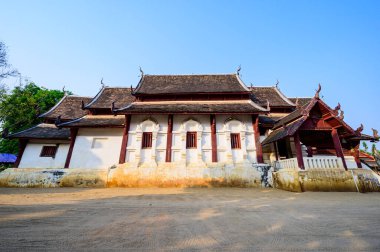 CHIANG MAI, THAILAND - March 21, 2021 : Beautiful Old Church in Wat Hang Dong, Chiangmai Province.