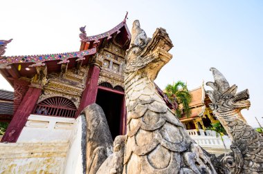 CHIANG MAI, THAILAND - March 21, 2021 : Beautiful Old Church in Wat Hang Dong, Chiangmai Province.