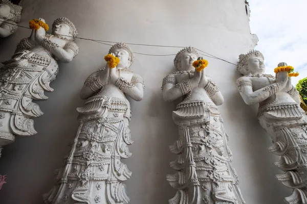 Krásné Tvarování Umění Chrámu San Yang Luang Thajsko — Stock fotografie