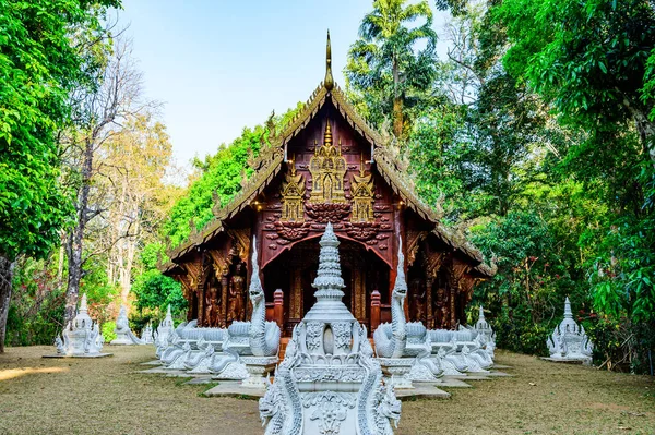 Lanna Style Church Wat Luang Khun Win Chiangmai Province Thailand — Stockfoto