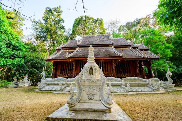 Lanna Style Church Wat Luang Khun Win Chiangmai Province Thailand — Stockfoto