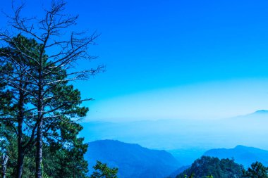 Tayland 'ın Chiangmai eyaletindeki dağ manzarası..