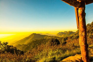 Doi Ang Khan 'daki dağ manzarası, Tayland.