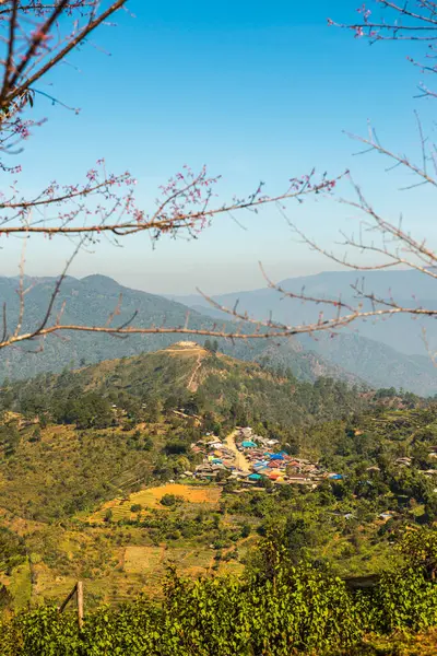 Widok Góry Ban Nor Lae Operations Base Tajlandia — Zdjęcie stockowe