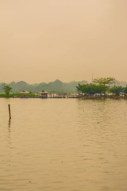 Tilok Aram temple in Kwan Phayao lake, Thailand.