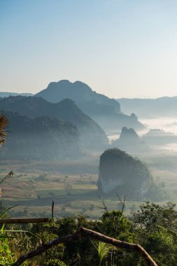 Phu Langka Ulusal Parkı, Tayland Güzel Dağ Manzarası.