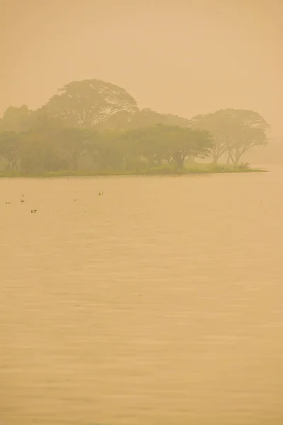 stock image Kwan Phayao lake in winter season, Thailand.