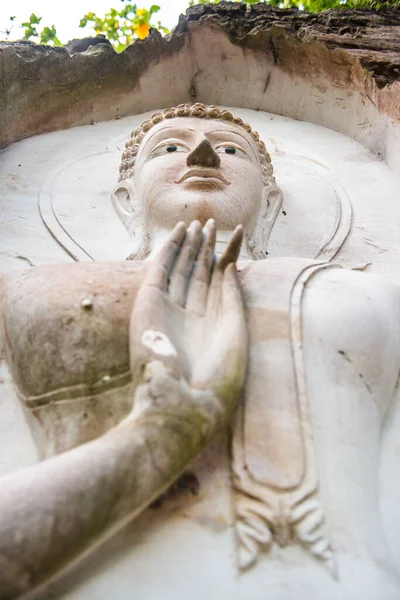 Tallar Arte Buda Roca Templo Huai Pha Kiang Tailandia — Foto de Stock
