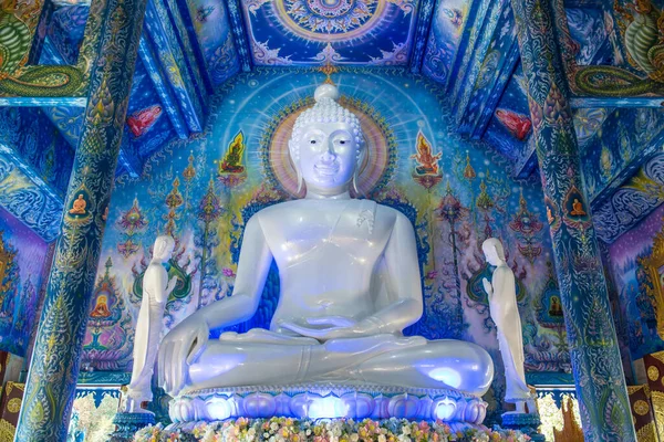 Rong Sua Ten Tapınağında Güzel Buda Heykeli Tayland — Stok fotoğraf