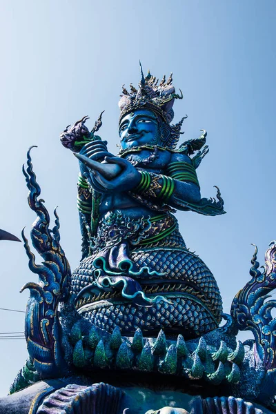 Thaise Stijl Standbeeld Van God Tempel Thailand — Stockfoto