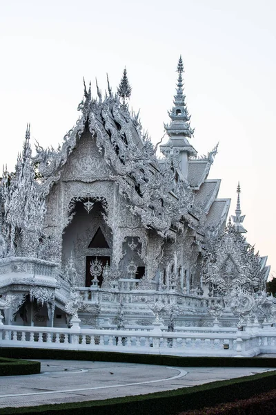 stock image Rong Khun temple in Chiang Rai province, Thailand.