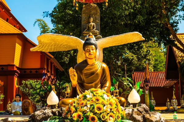 Άγαλμα Βουδισμού Στο Wiang Long Πολιτιστική Πόλη Ταϊλάνδη — Φωτογραφία Αρχείου