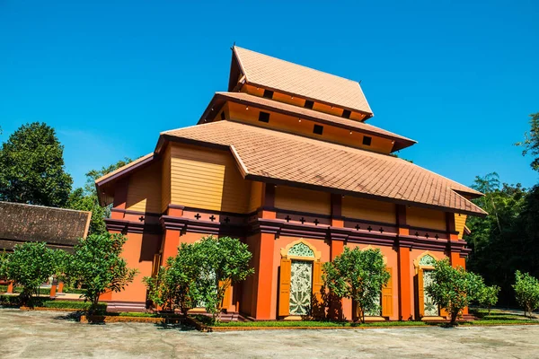 Здание Стиле Ланна Культурном Городе Вианг Лонг Таиланд — стоковое фото