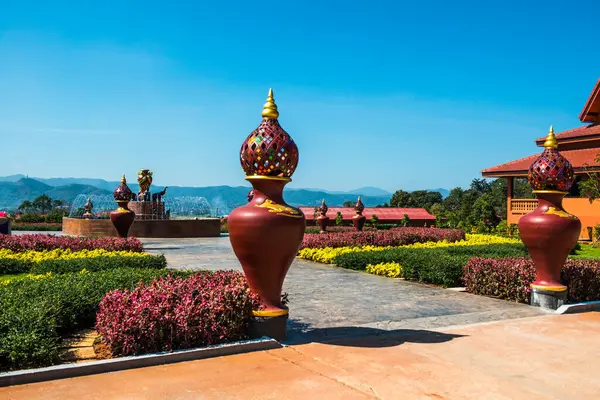 Hermosa Fuente Prayodkhunpol Wiang Kalong Templo Tailandia — Foto de Stock