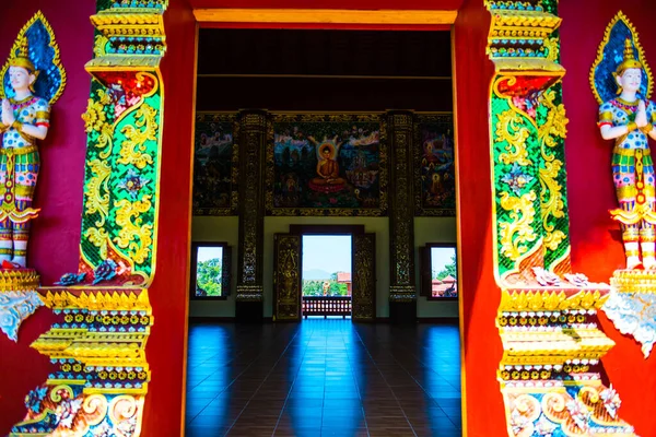Marco Puerta Hermosa Templo Prayodkhunpol Wiang Kalong Tailandia — Foto de Stock