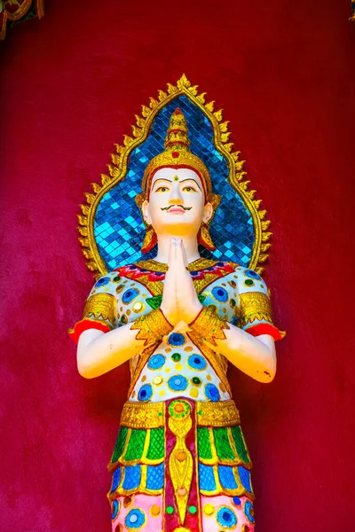 Prachtige Thaise Stijl Engel Bij Prayodkhunpol Wiang Kalong Tempel Thailand — Stockfoto