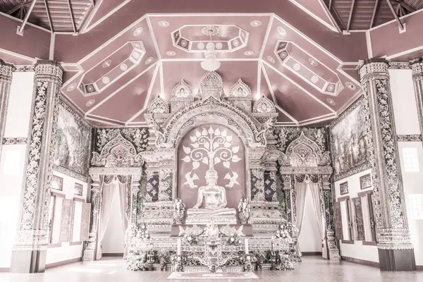 Hermosa Estatua Buda Templo Prayodkhunpol Wiang Kalong Tailandia — Foto de Stock