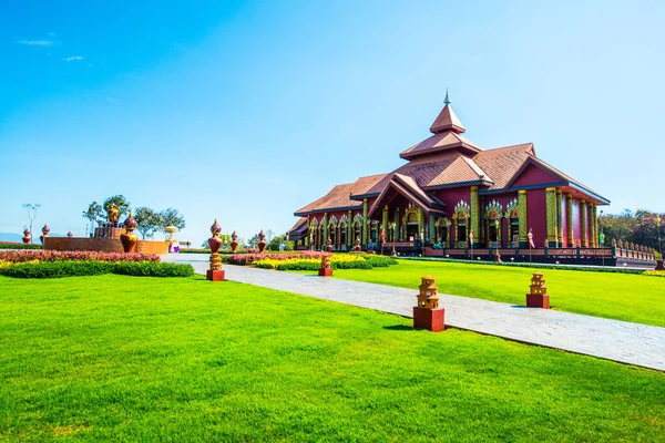 Vacker Thailändsk Kyrka Prayodkhunpol Wiang Kalong Tempel Thailand — Stockfoto