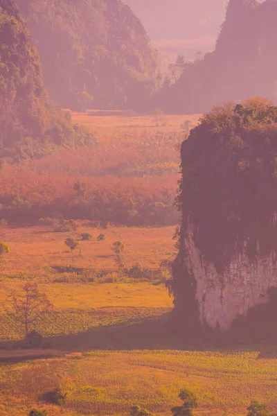 Bela Vista Para Montanha Parque Nacional Phu Langka Tailândia — Fotografia de Stock