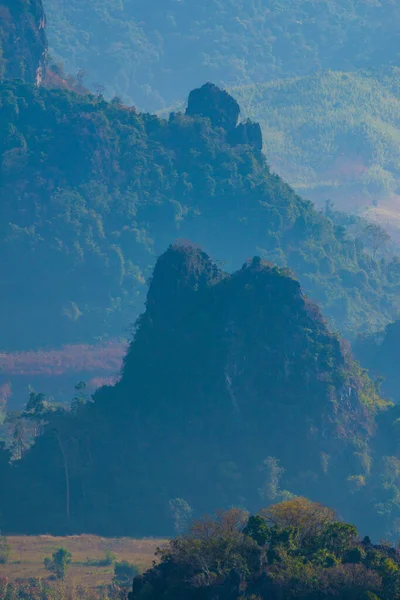Prachtig Uitzicht Bergen Van Phu Langka National Park Thailand — Stockfoto