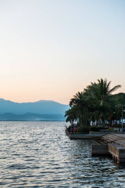 Kwan Phayao, Tayland 'da gün batımı.