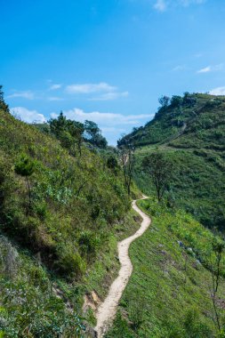 Tayland 'ın Chiangrai eyaletindeki Doi Pha Tang' da Dağ Manzarası.