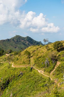 Tayland 'ın Chiangrai eyaletindeki Doi Pha Tang' da Dağ Manzarası.