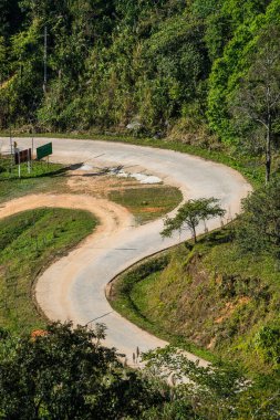 Chiangrai, Tayland 'da Doi Pha Tang yolu..